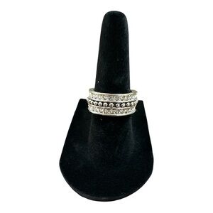 Sparkly, Silver & CZ Ring, Size 8, NEW